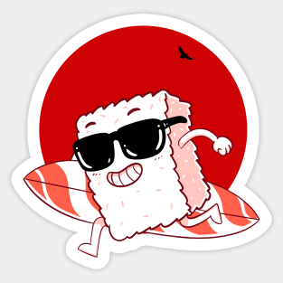 Sushi Surfer Sticker